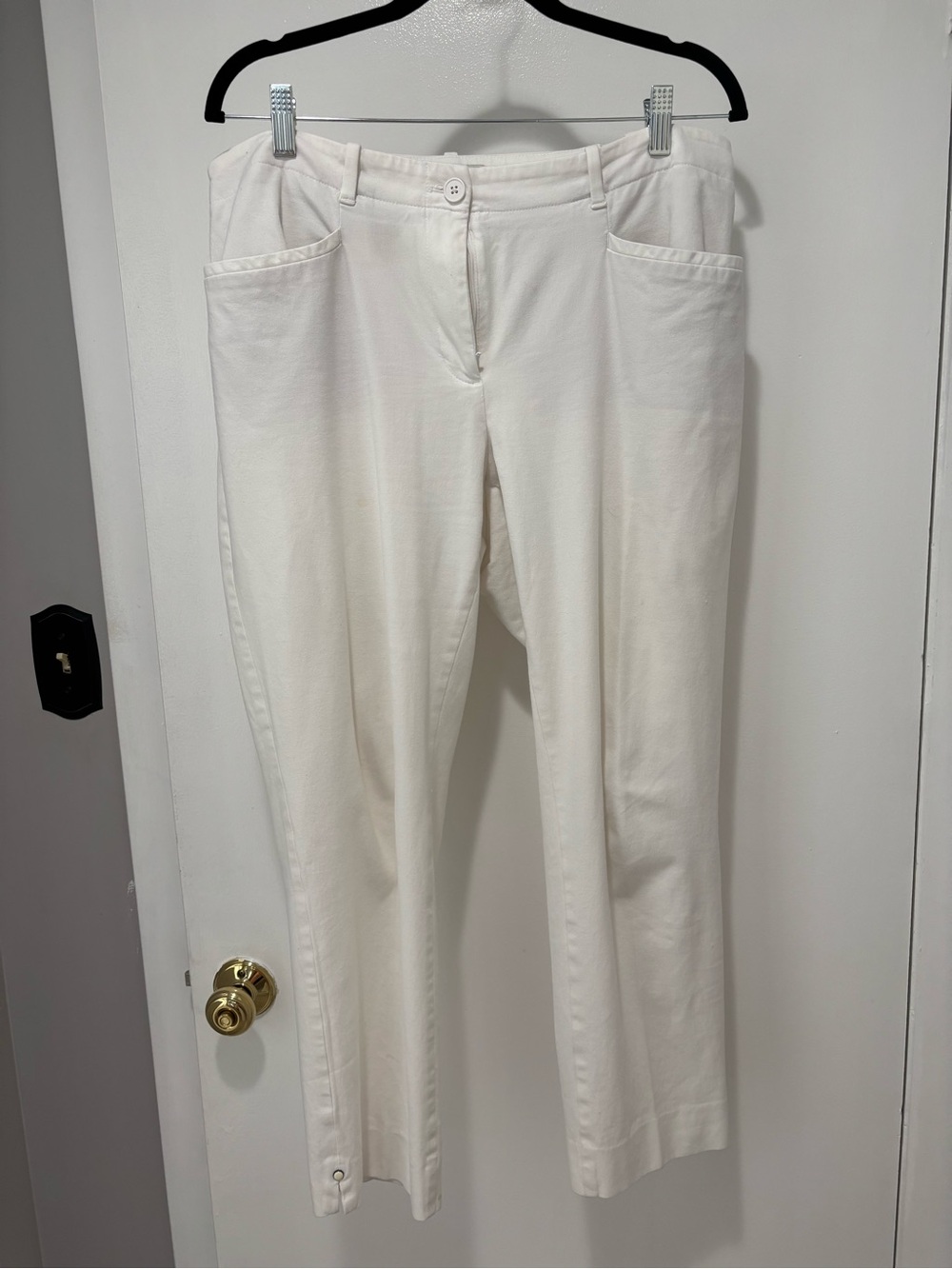 Talbots Cream Straight-Leg Pants